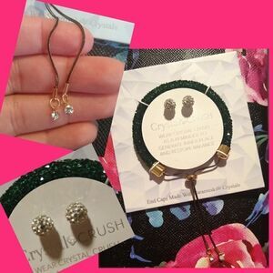 Crystal Crush bracelet and earring set
